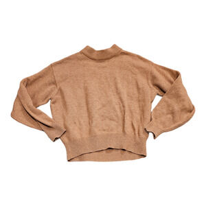 H&M XS Light Brown Long Sleeve Knit Pullover Sweater